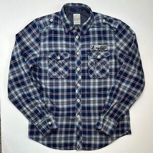 Jachs Men's Blue Plaid Shirt